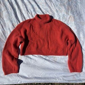 Faith & Zoe Vibrant Red Turtleneck Sweater